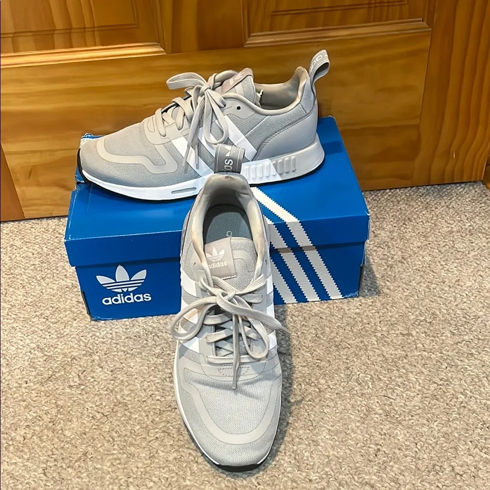Adidas Multix Gray & White Sneakers - Picture 10 of 13